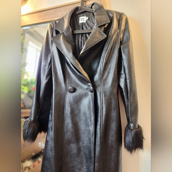 Princess Polly Black Faux leather coat - Picture 2 of 3